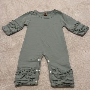 Sage green baby coverall